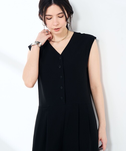 NOLLEY’S Sophi（ノーリーズソフィ）の「ウォッシャブルエアリージョーゼットオールインワン（つなぎ/オールインワン・レディース・ネイビー/ブラック・38/36）」の15枚目の写真