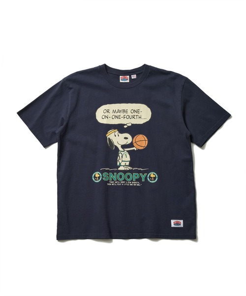 NutmegMills(ナツメグミルズ)の「【NUTMEG/ナツメグ】 PeanutsバスケT(Tシャツ/カットソー・メンズ・ブラック/チャコール/ホワイト/グレー/ネイビー・LL/M/L)」の5枚目の写真