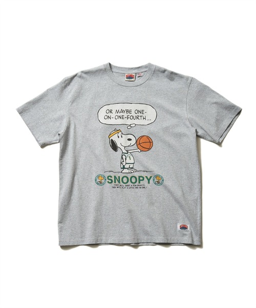 NutmegMills(ナツメグミルズ)の「【NUTMEG/ナツメグ】 PeanutsバスケT(Tシャツ/カットソー・メンズ・ブラック/チャコール/ホワイト/グレー/ネイビー・LL/M/L)」の3枚目の写真