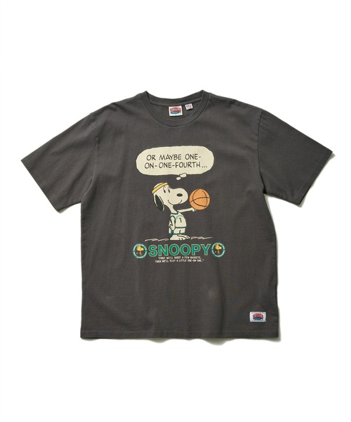 NutmegMills(ナツメグミルズ)の「【NUTMEG/ナツメグ】 PeanutsバスケT(Tシャツ/カットソー・メンズ・ブラック/チャコール/ホワイト/グレー/ネイビー・LL/M/L)」の4枚目の写真