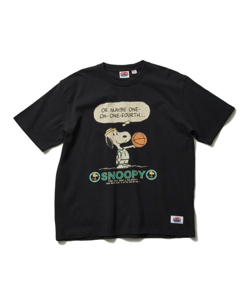 NutmegMills(ナツメグミルズ)の「【NUTMEG/ナツメグ】 PeanutsバスケT(Tシャツ/カットソー・メンズ・ブラック/チャコール/ホワイト/グレー/ネイビー・LL/M/L)」の1枚目の写真