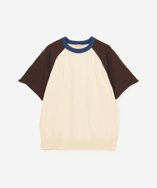 RYE TENDER(ライテンダー)の「RYE TENDER | コットン ラグランスリーブTシャツ WOMEN(ニット/セーター・レディース・ブラウン系その他/グレー系その他・0)」の2枚目の写真