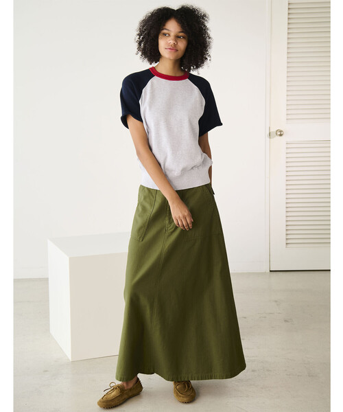 RYE TENDER(ライテンダー)の「RYE TENDER | コットン ラグランスリーブTシャツ WOMEN(ニット/セーター・レディース・ブラウン系その他/グレー系その他・0)」の6枚目の写真