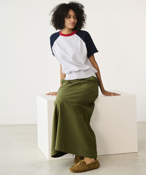 RYE TENDER(ライテンダー)の「RYE TENDER | コットン ラグランスリーブTシャツ WOMEN(ニット/セーター・レディース・ブラウン系その他/グレー系その他・0)」の4枚目の写真