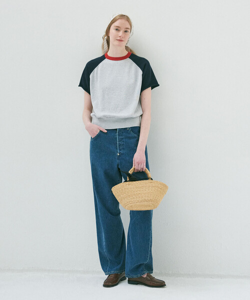 RYE TENDER(ライテンダー)の「RYE TENDER | コットン ラグランスリーブTシャツ WOMEN(ニット/セーター・レディース・ブラウン系その他/グレー系その他・0)」の3枚目の写真
