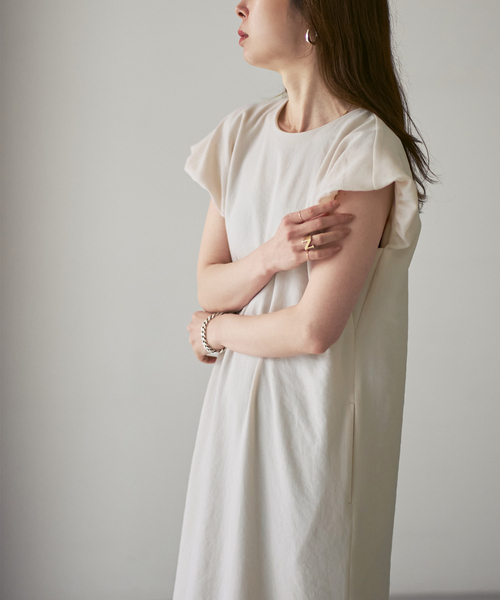 Noble(ノーブル)の「【洗える】ELENI/エルニ ビローギャザーワンピース(ワンピース・レディース・ホワイト系その他/ブラウン・36/38)」の18枚目の写真