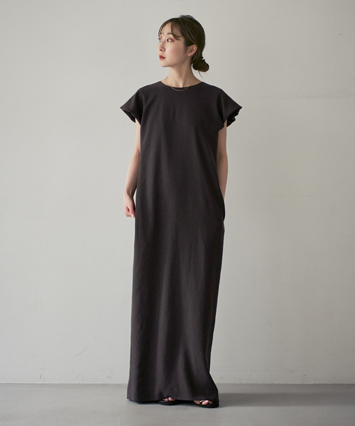 Noble(ノーブル)の「【洗える】ELENI/エルニ ビローギャザーワンピース(ワンピース・レディース・ホワイト系その他/ブラウン・36/38)」の8枚目の写真
