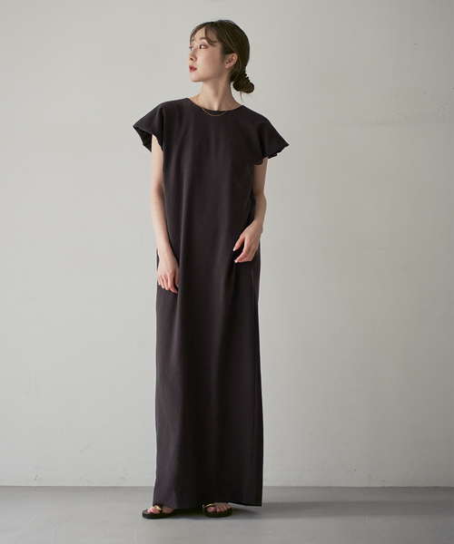 Noble(ノーブル)の「【洗える】ELENI/エルニ ビローギャザーワンピース(ワンピース・レディース・ホワイト系その他/ブラウン・36/38)」の10枚目の写真