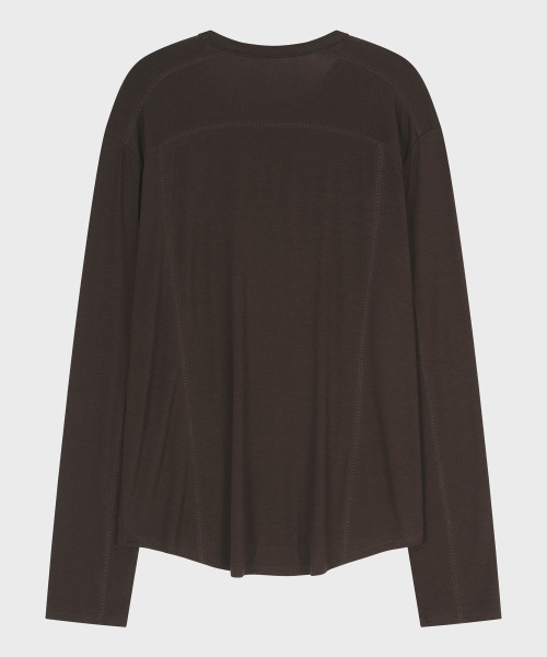 NOIRER(ノイア)の「ウールテンセルインシジョンTシャツ (ブラウン)(Tシャツ/カットソー・メンズ・その他・48/52/50)」の3枚目の写真