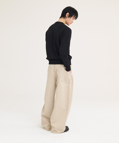 AKECII(アケシ)の「アンディソフトヘンリーネックニット_ブラック(ニット/セーター・メンズ・その他・MEDIUM/LARGE)」の4枚目の写真