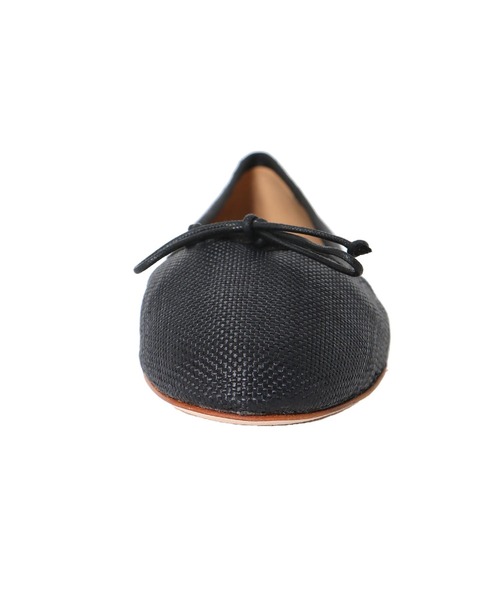 FABIO RUSCONI(ファビオルスコーニ)の「FABIO RUSCONI / lino ballerina shoes(ファビオルスコーニ リネンバレエシューズ 764)(バレエシューズ・レディース・ブラック・36)」の2枚目の写真