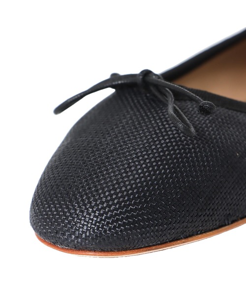 FABIO RUSCONI(ファビオルスコーニ)の「FABIO RUSCONI / lino ballerina shoes(ファビオルスコーニ リネンバレエシューズ 764)(バレエシューズ・レディース・ブラック・36)」の6枚目の写真
