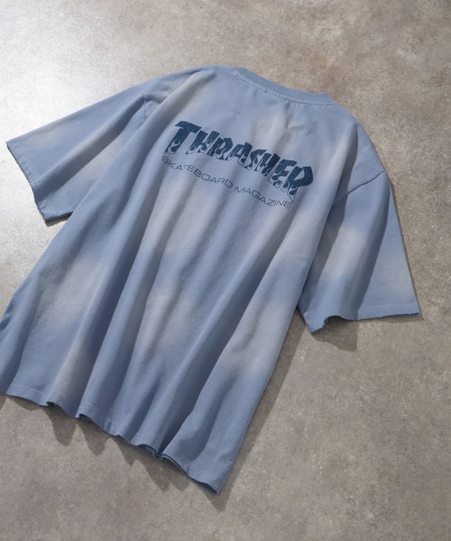 THRASHER(スラッシャー)の「【THRASHER/スラッシャー】ヴィンテージライク スプレー加工 半袖Tシャツ(Tシャツ/カットソー・メンズ・ネイビー/ブラック/ピンク/ブラウン・XL/L/M)」の3枚目の写真