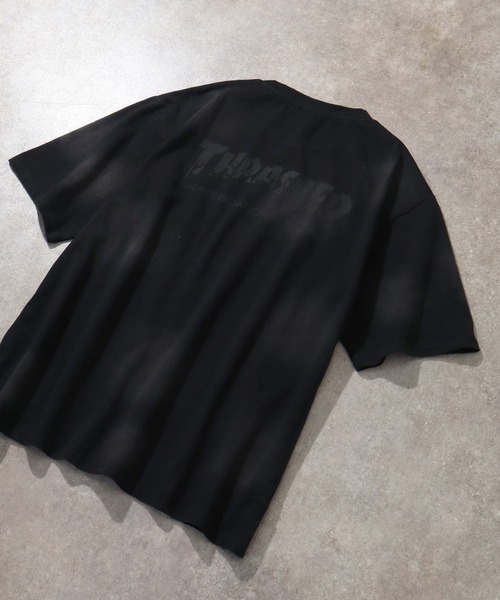 THRASHER(スラッシャー)の「【THRASHER/スラッシャー】ヴィンテージライク スプレー加工 半袖Tシャツ(Tシャツ/カットソー・メンズ・ネイビー/ブラック/ピンク/ブラウン・XL/L/M)」の1枚目の写真