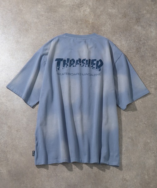THRASHER(スラッシャー)の「【THRASHER/スラッシャー】ヴィンテージライク スプレー加工 半袖Tシャツ(Tシャツ/カットソー・メンズ・ネイビー/ブラック/ピンク/ブラウン・XL/L/M)」の10枚目の写真