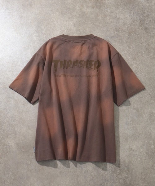 THRASHER(スラッシャー)の「【THRASHER/スラッシャー】ヴィンテージライク スプレー加工 半袖Tシャツ(Tシャツ/カットソー・メンズ・ネイビー/ブラック/ピンク/ブラウン・XL/L/M)」の8枚目の写真