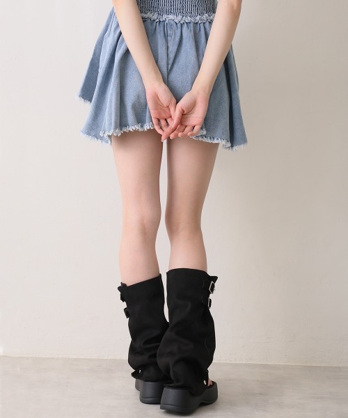 DEMETER（デメテル）の「2WAY 厚底 カバー付き ベルト トングブーツサンダル（サンダル・レディース・ブラック/ブラウン系その他・S/M/L/LL）」の3枚目の写真