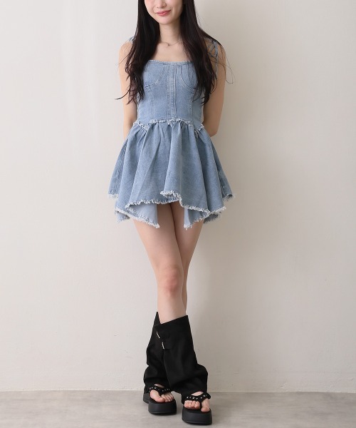 DEMETER（デメテル）の「2WAY 厚底 カバー付き ベルト トングブーツサンダル（サンダル・レディース・ブラック/ブラウン系その他・S/M/L/LL）」の4枚目の写真