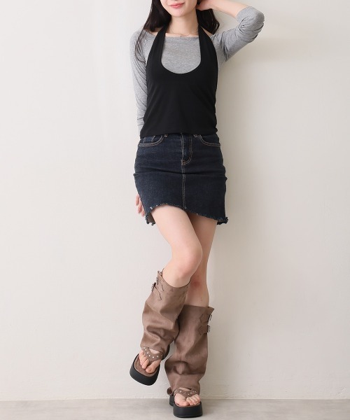 DEMETER（デメテル）の「2WAY 厚底 カバー付き ベルト トングブーツサンダル（サンダル・レディース・ブラック/ブラウン系その他・S/M/L/LL）」の15枚目の写真