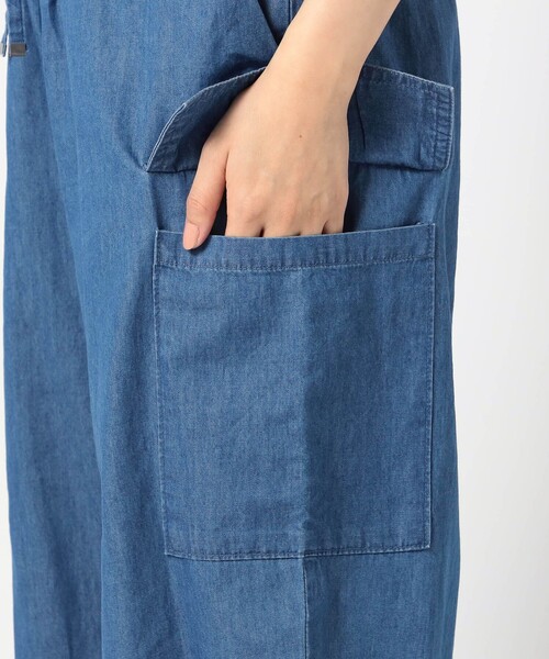 BROOKLYN OVERALL(ブルックリンオーバーオール)の「【BROOKLYN OVERALL 】カーゴポケット付きバレルレッグパンツ(デニムパンツ・レディース・ネイビー・L/M)」の10枚目の写真