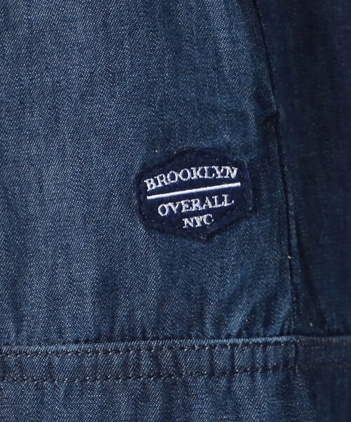 BROOKLYN OVERALL(ブルックリンオーバーオール)の「【BROOKLYN OVERALL 】カーゴポケット付きバレルレッグパンツ(デニムパンツ・レディース・ネイビー・L/M)」の13枚目の写真