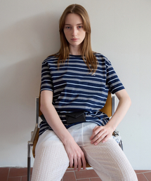 Bliss Stripe Cotton T-shirt - Multi Navy