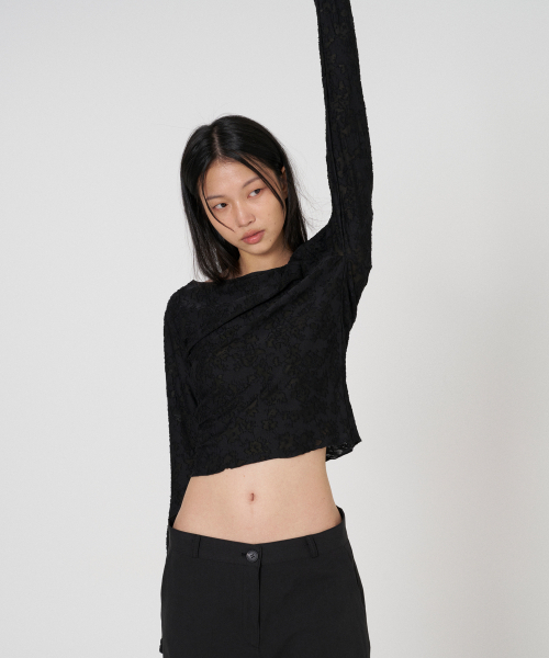 THIRSTYCLUB(サースティークラブ)の「Cloudy see through t - Black(Tシャツ/カットソー・レディース・その他・FREE)」の4枚目の写真