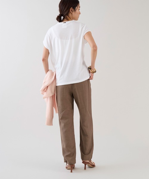 marmors(マルモア)の「【marmors】ウエストタックTシャツ(Tシャツ/カットソー・レディース・ホワイト/ピンク/グリーン/ブラウン・36)」の10枚目の写真