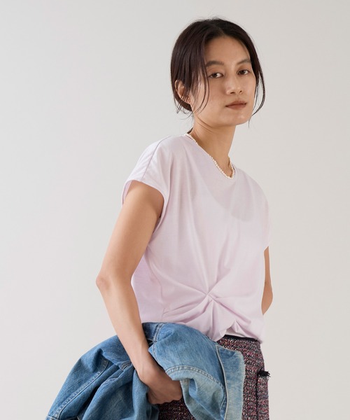 marmors(マルモア)の「【marmors】ウエストタックTシャツ(Tシャツ/カットソー・レディース・ホワイト/ピンク/グリーン/ブラウン・36)」の11枚目の写真