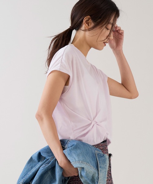 marmors(マルモア)の「【marmors】ウエストタックTシャツ(Tシャツ/カットソー・レディース・ホワイト/ピンク/グリーン/ブラウン・36)」の12枚目の写真