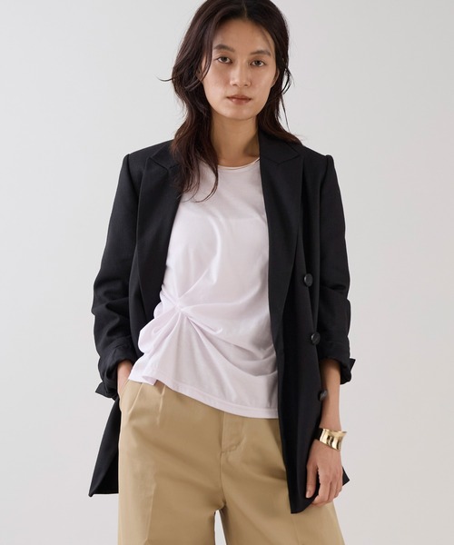 marmors(マルモア)の「【marmors】ウエストタックTシャツ(Tシャツ/カットソー・レディース・ホワイト/ピンク/グリーン/ブラウン・36)」の18枚目の写真