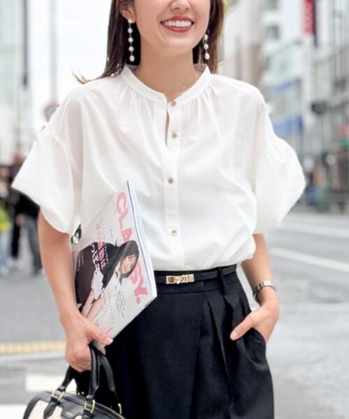 NOLLEY’S(ノーリーズ)の「ウォッシャブル袖2WAYシアーボイルブラウス(シャツ/ブラウス・レディース・ホワイト/ベビーピンク/ネイビー/イエロー・38/36)」の20枚目の写真