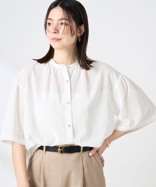 NOLLEY’S(ノーリーズ)の「ウォッシャブル袖2WAYシアーボイルブラウス(シャツ/ブラウス・レディース・ホワイト/ベビーピンク/ネイビー/イエロー・38/36)」の19枚目の写真