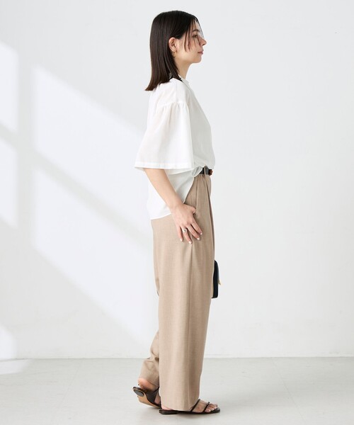 NOLLEY’S(ノーリーズ)の「ウォッシャブル袖2WAYシアーボイルブラウス(シャツ/ブラウス・レディース・ホワイト/ベビーピンク/ネイビー/イエロー・38/36)」の14枚目の写真