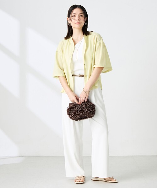 NOLLEY’S(ノーリーズ)の「【BECシリーズ】ウォッシャブル袖2WAYシアーボイルブラウス(シャツ/ブラウス・レディース・ホワイト/ベビーピンク/ネイビー/イエロー・38/36)」の6枚目の写真