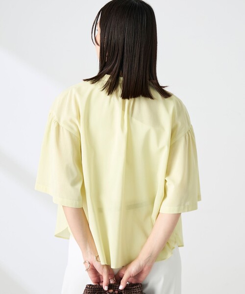 NOLLEY’S(ノーリーズ)の「【BECシリーズ】ウォッシャブル袖2WAYシアーボイルブラウス(シャツ/ブラウス・レディース・ホワイト/ベビーピンク/ネイビー/イエロー・38/36)」の9枚目の写真