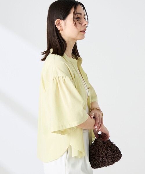NOLLEY’S(ノーリーズ)の「【BECシリーズ】ウォッシャブル袖2WAYシアーボイルブラウス(シャツ/ブラウス・レディース・ホワイト/ベビーピンク/ネイビー/イエロー・38/36)」の11枚目の写真