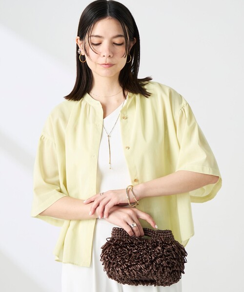 NOLLEY’S(ノーリーズ)の「【BECシリーズ】ウォッシャブル袖2WAYシアーボイルブラウス(シャツ/ブラウス・レディース・ホワイト/ベビーピンク/ネイビー/イエロー・38/36)」の12枚目の写真