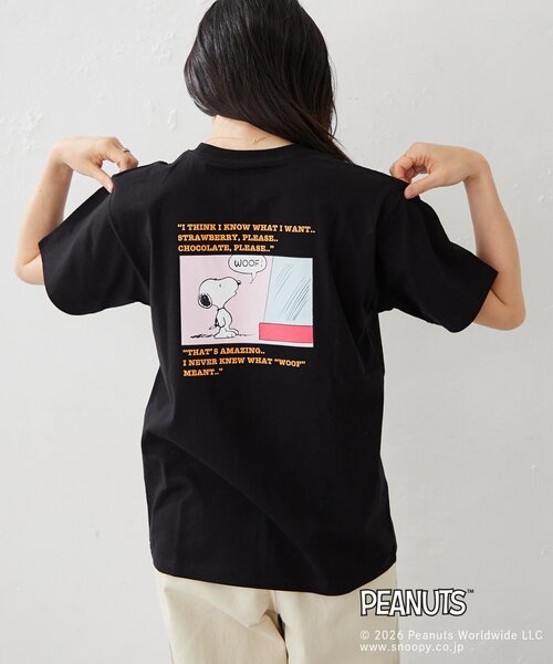 BIRTHDAY BAR(バースデイバー)の「【PEANUTS ピーナッツ】 Tシャツ レギュラーデザイン(Tシャツ/カットソー・レディース・ホワイト系その他/ブラック系その他/ホワイト系その他2/ブラック系その他2・MEDIUM/LARGE)」の3枚目の写真