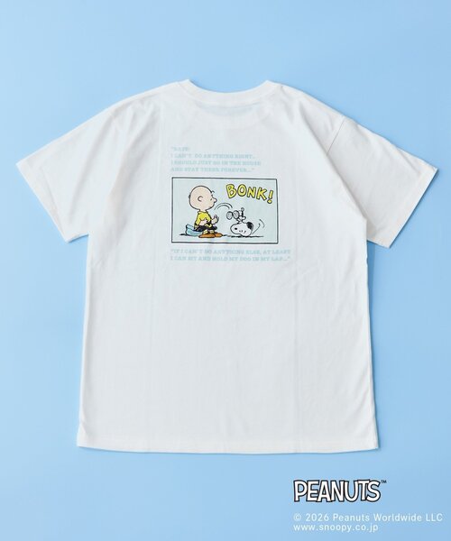 BIRTHDAY BAR(バースデイバー)の「【PEANUTS ピーナッツ】 Tシャツ レギュラーデザイン(Tシャツ/カットソー・レディース・ホワイト系その他/ブラック系その他/ホワイト系その他2/ブラック系その他2・MEDIUM/LARGE)」の1枚目の写真