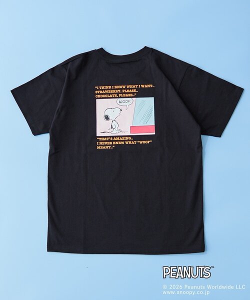 BIRTHDAY BAR(バースデイバー)の「【PEANUTS ピーナッツ】 Tシャツ レギュラーデザイン(Tシャツ/カットソー・レディース・ホワイト系その他/ブラック系その他/ホワイト系その他2/ブラック系その他2・MEDIUM/LARGE)」の4枚目の写真