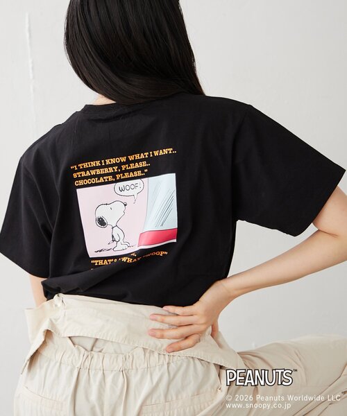 BIRTHDAY BAR(バースデイバー)の「【PEANUTS ピーナッツ】 Tシャツ レギュラーデザイン(Tシャツ/カットソー・レディース・ホワイト系その他/ブラック系その他/ホワイト系その他2/ブラック系その他2・MEDIUM/LARGE)」の12枚目の写真