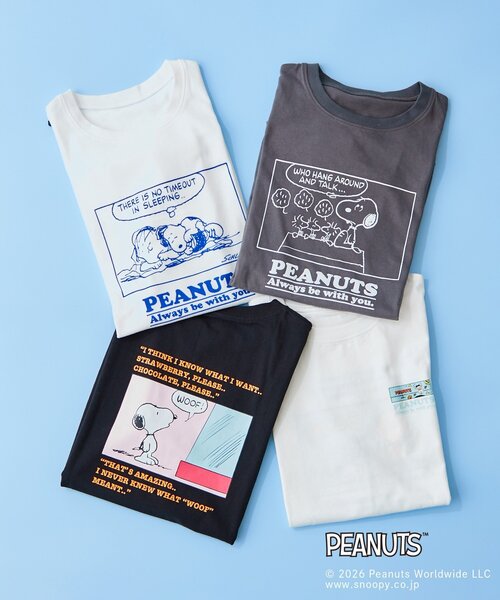 BIRTHDAY BAR(バースデイバー)の「【PEANUTS ピーナッツ】 Tシャツ レギュラーデザイン(Tシャツ/カットソー・レディース・ホワイト系その他/ブラック系その他/ホワイト系その他2/ブラック系その他2・MEDIUM/LARGE)」の22枚目の写真