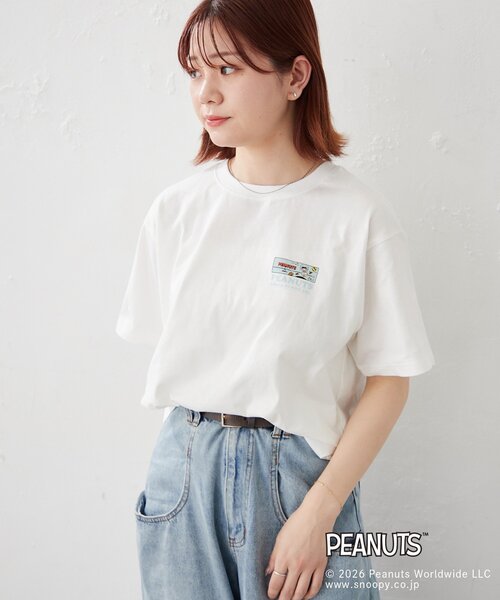 BIRTHDAY BAR(バースデイバー)の「【PEANUTS ピーナッツ】 Tシャツ レギュラーデザイン(Tシャツ/カットソー・レディース・ホワイト系その他/ブラック系その他/ホワイト系その他2/ブラック系その他2・MEDIUM/LARGE)」の21枚目の写真