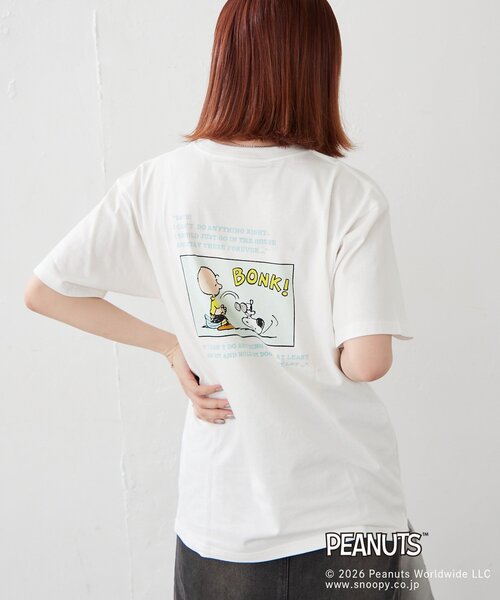 BIRTHDAY BAR(バースデイバー)の「【PEANUTS ピーナッツ】 Tシャツ レギュラーデザイン(Tシャツ/カットソー・レディース・ホワイト系その他/ブラック系その他/ホワイト系その他2/ブラック系その他2・MEDIUM/LARGE)」の19枚目の写真