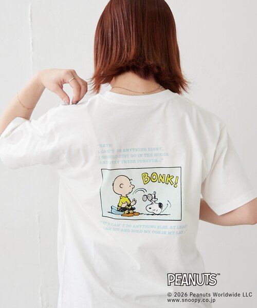 BIRTHDAY BAR(バースデイバー)の「【PEANUTS ピーナッツ】 Tシャツ レギュラーデザイン(Tシャツ/カットソー・レディース・ホワイト系その他/ブラック系その他/ホワイト系その他2/ブラック系その他2・MEDIUM/LARGE)」の18枚目の写真