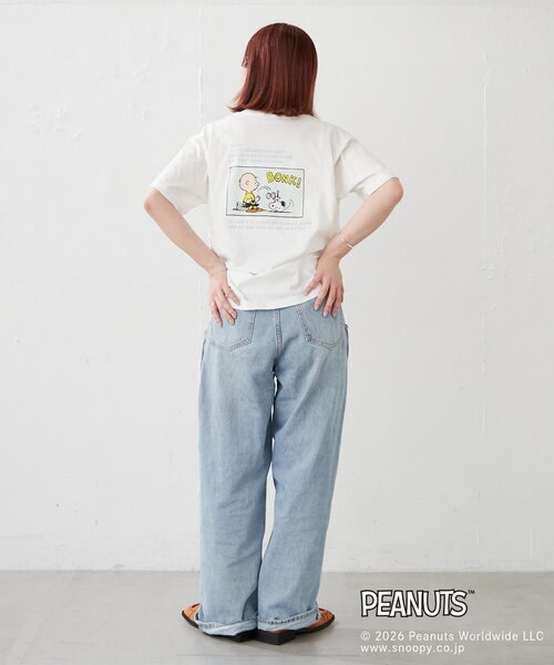 BIRTHDAY BAR(バースデイバー)の「【PEANUTS ピーナッツ】 Tシャツ レギュラーデザイン(Tシャツ/カットソー・レディース・ホワイト系その他/ブラック系その他/ホワイト系その他2/ブラック系その他2・MEDIUM/LARGE)」の14枚目の写真