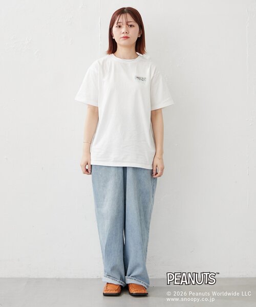 BIRTHDAY BAR(バースデイバー)の「【PEANUTS ピーナッツ】 Tシャツ レギュラーデザイン(Tシャツ/カットソー・レディース・ホワイト系その他/ブラック系その他/ホワイト系その他2/ブラック系その他2・MEDIUM/LARGE)」の5枚目の写真