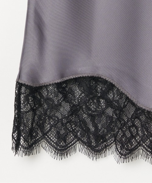 HELIOPOLE（エリオポール）の「SATIN LACE CAMISOLE（キャミソール・レディース・グレー/ブラック・38）」の11枚目の写真