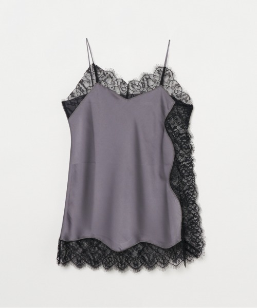HELIOPOLE（エリオポール）の「SATIN LACE CAMISOLE（キャミソール・レディース・グレー/ブラック・38）」の14枚目の写真